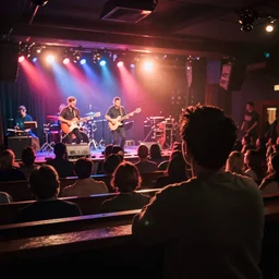 a lonely u 2 fan watching u 2 play at a small club