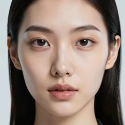 high quality face detail of a cyber woman close - up