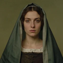 a woman with a veil on her head, a character portrait by katia chausheva, behance, video art, movie still, pre - raphaelite, # film