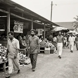 a kerala market in the 1920