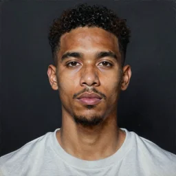 a highly detailed painting of a mixed man