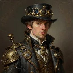 portrait of paul dano, steampunk, fantasy, elegant, intricate, highly detailed, digital painting, artstation, matte, deep focus, art by artgerm and greg rutkowski and alphonse mucha