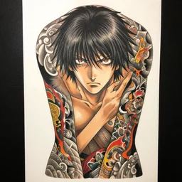 tattoo art by kentaro miura, hyper-detailed