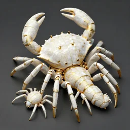 white white and gold kintsugi, feminine shapes, crab shapes, spider shapes, scorpion shapes, tarantula shapes, stunning, highly detailed, intricately detailed, octane, 8 k, trending on artstation