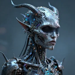 blinded cybernetic demon dreaming, lsd, circuitry, intricate detail, royo,