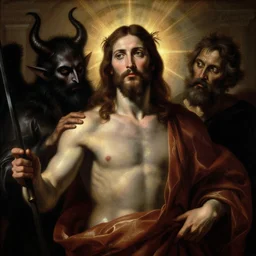 Jesus Christ joining forces with Satan, God betrays humanity, Doom of mankind, Caravaggio