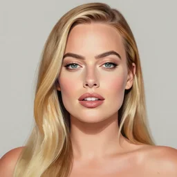 Margot robbie, Illustration, Acrylic Paint, 4k, amazing digital art