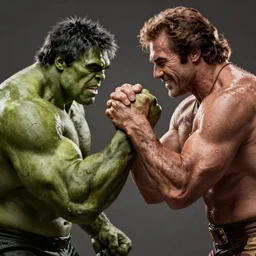 hulk arm-wrestling with arnold schwarzenneger