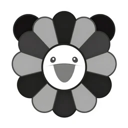 a black and white image of a bear's head, an album cover by Takashi Murakami, featured on dribble, dada, logo, 1990s, da vinci