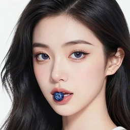 the portrait of a blueberry that resembles an absurdly beautiful, graceful, elegant, sophisticated woman, an ultrafine hyperdetailed illustration by kim jung gi, irakli nadar, intricate linework, bright colors, octopath traveler, final fantasy, unreal engine 5 highly rendered, global illumination, radiant light, detailed and intricate environment