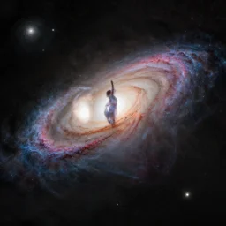two galaxies colliding