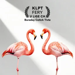photorealistic minimalist watercolor art of flamingos on white background, illustration, vector art