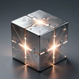 symmetry!! product render poster puzzle cube scifi, glowing lines! intricate, elegant, highly detailed, digital painting, artstation, concept art, smooth, sharp focus, illustration, art by artgerm
