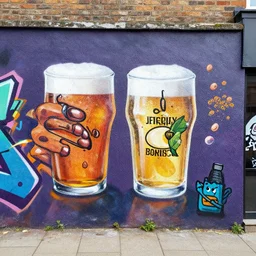 tory street art, grime, pints of beans
