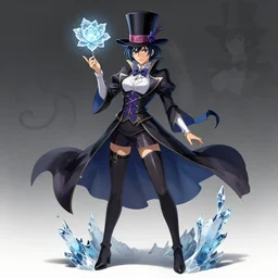 detailed, sharp, full body portrait of a female magician using ice flower by Ilya Kuvshinov and Anna Dittmann and studio ghibli and WLOP and Rossdraws, digital art, trending on artstation, anime arts, featured on Pixiv, HD, 8K, highly detailed, good lighting, beautiful, epic, masterpiece