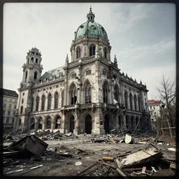 a professional photo of a post - apocalyptic vienna, detailed photo, fine detail, iphone 4 k