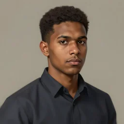 realistic! portrait of young brown working man wearing a formal shirt, detailed digital art by rembrandt, trending on artstation, detailed digital art