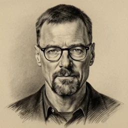 charcoal drawing of walter white