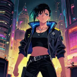 cyberpunk india, anime, detailed art by wlop