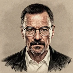 drawing of walter white from breaking bad