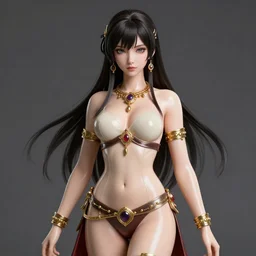 realistic highly detailed 8 k bastet goddess in latex and jewelry