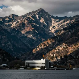 lakeside mountains, bauhaus