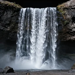 HDR, zero gravity waterfalls on the moon