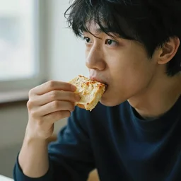 a person eating itself, hyper realistic, 8 k