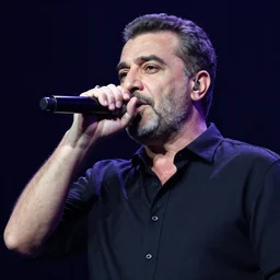 bakir izetbegovic rapping at a concert, close up photography, high quality