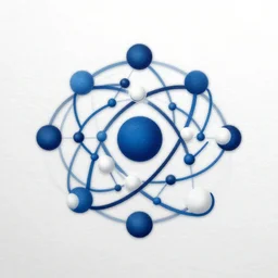 a logo design based on hydrogen electron orbitals