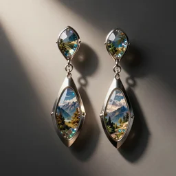 hyperrealistic futuristic earrings