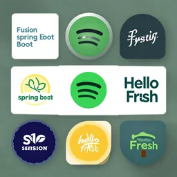 fusion of the spring boot, spotify & hello fresh logos