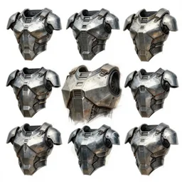 sketches concept art standard massive nano chest armor plating millitary modern future era variants digital