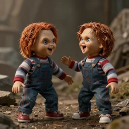 chucky doll screaming while fighting the mountain in game of thrones