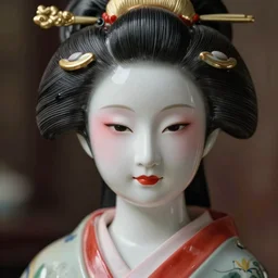 hyper realistic photo portrait robot porcelain doll face geisha cinematic, artstation, cgsociety, greg rutkowski, james gurney, mignola, craig mullins, brom, ghibli