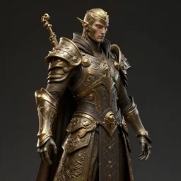 realistic render portrait of a sorcerer with an intricate armor, intricate, dystopian toy, sci - fi, extremely detailed, digital painting, sculpted in zbrush, artstation, concept art, smooth, sharp focus, illustration, chiaroscuro lighting, golden ratio, incredible art by artgerm and greg rutkowski and alphonse mucha and simon stalenhag