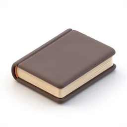 book, 3D clay render, octane render, 4k UHD, white background, isometric top down left view, diffuse lighting