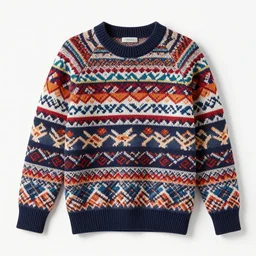 new colorful coogi sweater with intricate woven patterns