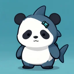 panda sharky, digital art