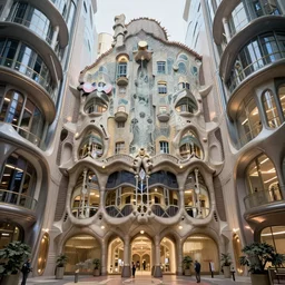 intricate architectural rendering of futuristic skyscraper interior by antoni gaudi, syd mead, bioshock, system shock, cinematic, art deco, parametric design, organic design, award winning, masterpiece, designboom, cgarchitect, trending on archinect, archillect, 8 k