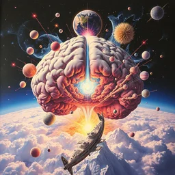 cosmic brain explosion by artgerm, surreal