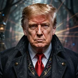photograph of donald trump as a necromancer from dungeons and dragons, fantasy art, symmetrical hyper detailed face and body, cinematic, hyperdetailed illustration by greg rutkowski, depth of field, global illumination