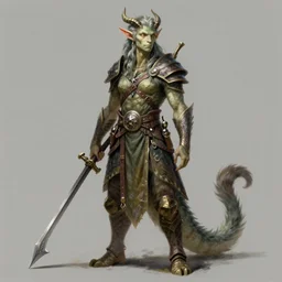 Tiefling Druid with tiefling tail D&D, fantasy, full body portrait, highly detailed, digital painting, artstation, concept art, sharp focus, illustration, art artgerm by greg rutkowski