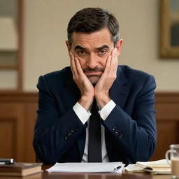 a photograph of Mr. Bean getting his heart broken, hyper realistic, 4k, detailed, concept art