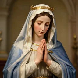 mother mary praying to jesus