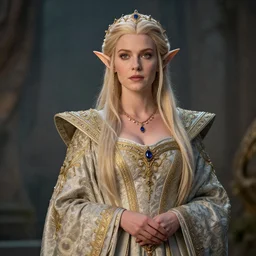 beautiful elf queen in ornate robes, highly detailed, 8 k, hdr, award - winning, anne stokes