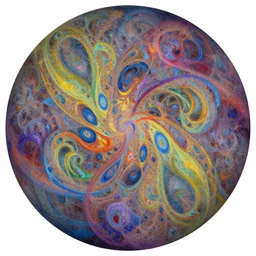 a close up of a circular object with many colors, an ultrafine detailed painting by paul bodmer, behance, generative art, fractalism, biomorphic, quantum wavetracing