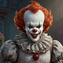 Pennywise the Clown as an Fortnite character digital illustration portrait design by, Mark Brooks and Brad Kunkle and Artgerm, detailed, soft lighting, vray