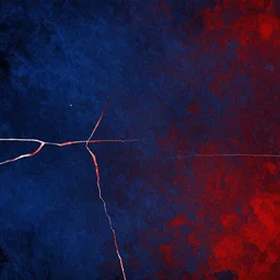 brittle. abstract art, grunge texture. dark blue and red color scheme