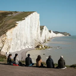seven sisters cliffs essex hasselblad 907x xcd 30 f3.5 kodak aerochrome, cinematic photography
